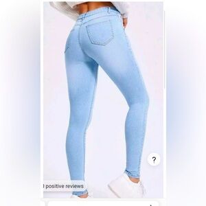 Slim Factor by Investments Plus Skinny Cuff Legging Size 1X Light Blue